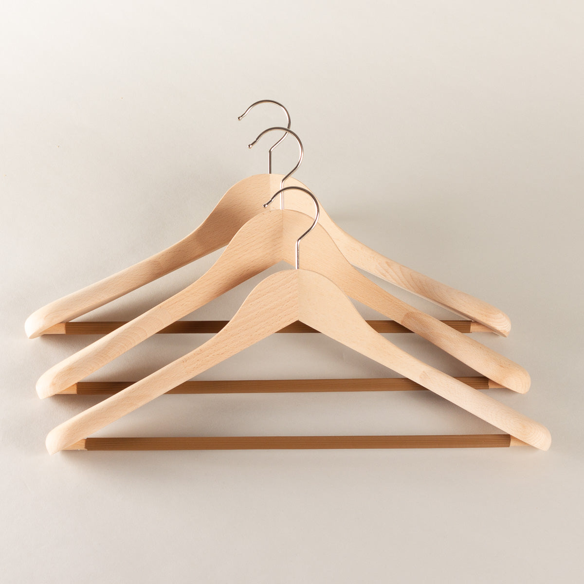 The Shoe Care Shop Suit and jacket hanger - walnut with trouser bar