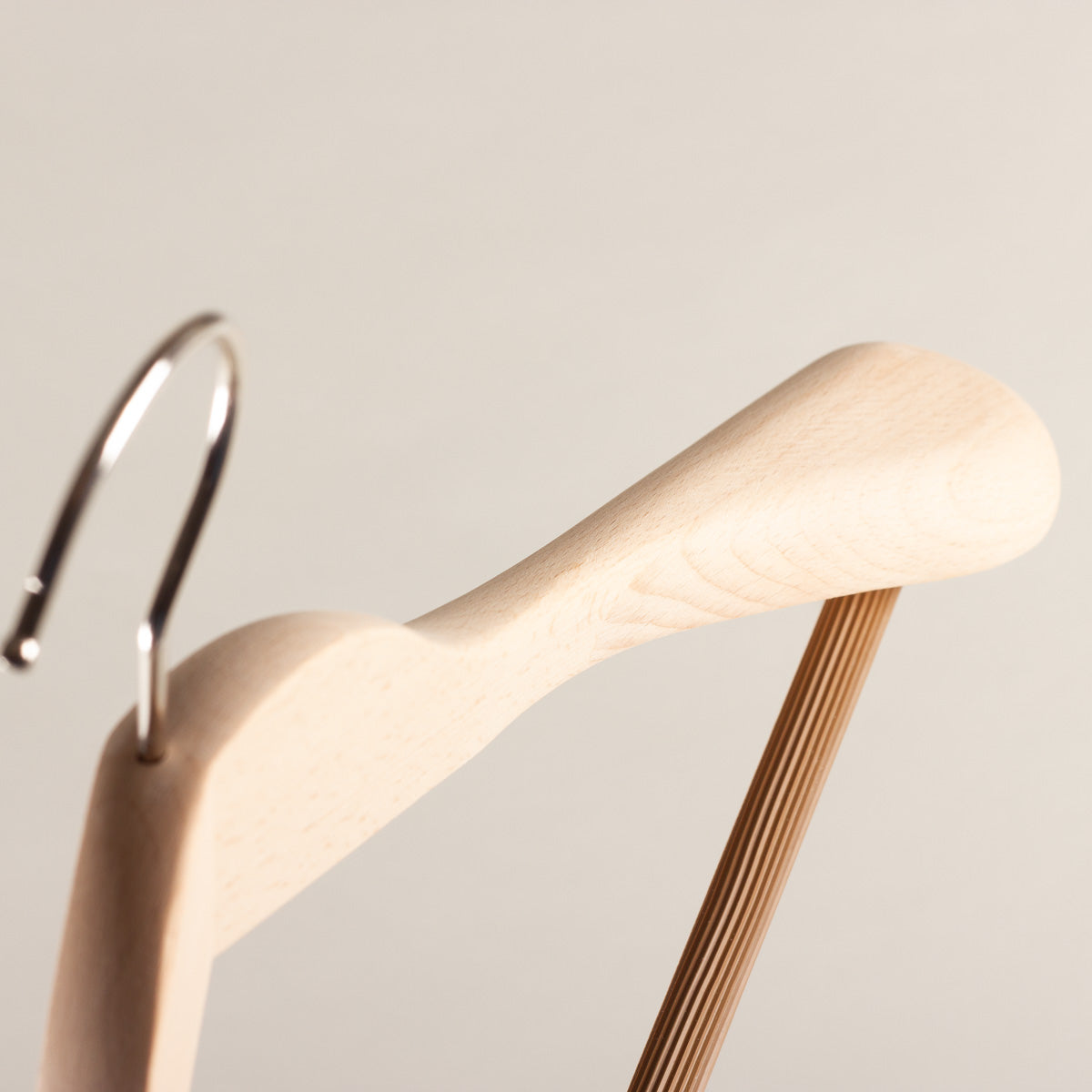 The Shoe Care Shop Suit and jacket hanger - walnut with trouser bar