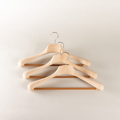 The Shoe Care Shop Suit and jacket hanger deluxe - unvarnished with trouser bar