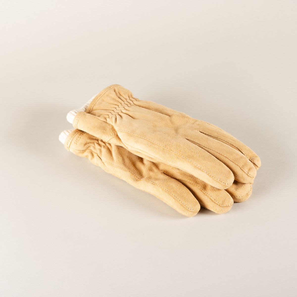 HESTRA Nathan suede leather gloves - camel